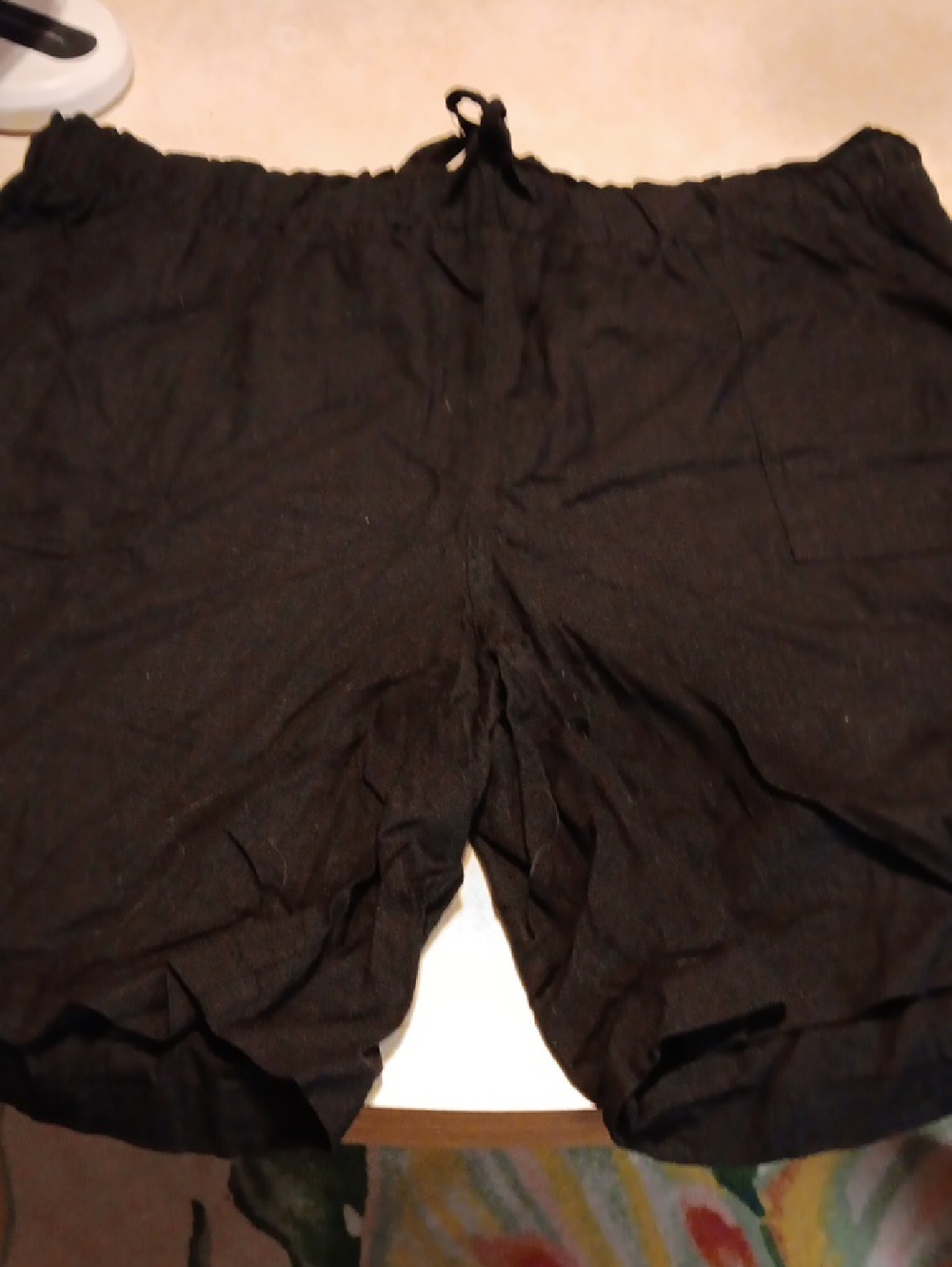 Cjbanks Pull On Linen/rayon Shorts 9" Inseam.1x Black